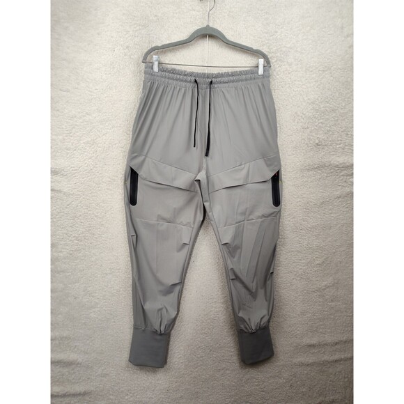 AHA Active Men Pants 2XL Gray Nylon Blend Pull On Drawstring Regular Fit Jogger - Picture 1 of 16